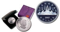 PROOF DOLLARS -  50TH ANNIVERSARY OF THE CORONATION OF THE QUEEN -  2003 CANADIAN COINS
