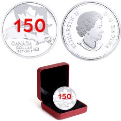PROOF DOLLARS -  OUR HOME AND NATIVE LAND - CANADA 150 -  2017 CANADIAN COINS