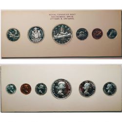 PROOF-LIKE SETS -  1960 UNCIRCULATED PROOF-LIKE SET - STAMP FOUR -  1960 CANADIAN COINS 08