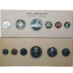 PROOF-LIKE SETS -  1960 UNCIRCULATED PROOF-LIKE SET - STAMP TWO -  1960 CANADIAN COINS 08