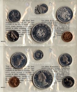 PROOF-LIKE SETS -  1964 UNCIRCULATED PROOF-LIKE SET - FADED DOT -  1964 CANADIAN COINS 12