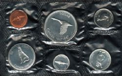 PROOF-LIKE SETS -  1967 UNCIRCULATED PROOF-LIKE SET - ROTATED DIE ON THE 1-DOLLAR COIN -  1967 CANADIAN COINS 15