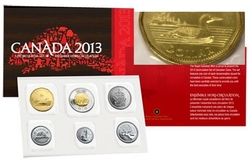 PROOF-LIKE SETS -  2013 UNCIRCULATED PROOF-LIKE SET - DOUBLED DIE ON THE 1-DOLLAR -  2013 CANADIAN COINS 75