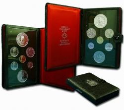 PROOF SETS -  25TH ANNIVERSARY QUEEN ELIZABETH II'S ACCESSION TO THE THRONE - DETACHED JEWELS, FULL WATER LINES, DOUBLE 7 -  1977 CANADIAN COINS 07