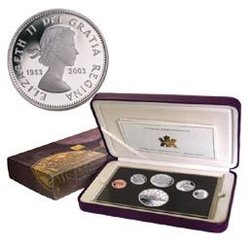 PROOF SETS -  50TH ANNIVERSARY OF QUEEN'S CORONATION (SPECIAL EDITION) -  2003 CANADIAN COINS