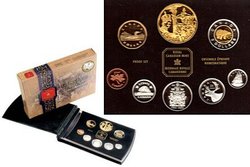 PROOF SETS -  QUEEN ELIZABETH II'S GOLD JUBILEE (SPECIAL EDITION) -  2002 CANADIAN COINS