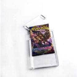 PROTECTOR BOX -  CLEAR PLASTIC PROTECTORS FOR BOOSTER PACKS ENGLISH SIZE WITH MAGNETIC LOCK LID - PACK OF 2