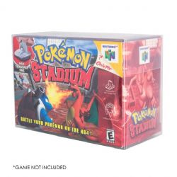 PROTECTOR BOX -  CLEAR PLASTIC PROTECTORS FOR N64 POKEMON STADIUM GAME BOX