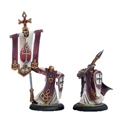 PROTECTORATE OF MENOTH -  TEMPLE FLAMEGUARD OFFICER & STANDARD - UNIT ATTACHMENT -  WARMACHINE