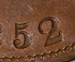 PROVINCE OF CANADA -  1852 PROVINCE OF CANADA / BANK OF UPPER CANADA PENNY, WIDE 2, HEATON (AG) -  JETONS DE PROVINCE DU CANADA 1852