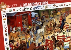 PUZZLE OBSERVATION -  HORSE-RIDING (200 PIECES) - 6+