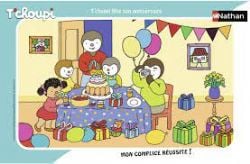 PUZZLE -  T'CHOUPI CELEBRATES HIS BIRTHDAY (15 PIECES) - 3+ -  CASSE-TÊTE DANS UN CADRE