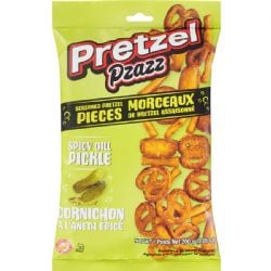 PZAZZ -  SEASONED PRETZEL PIECES - SPICY DILL PICKLE (56 G)