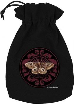 Q-WORKSHOP -  ANNE STOKES COLLECTION, DICE POUCH, BLACK MOTH -  ANNE STOKES COLLECTION
