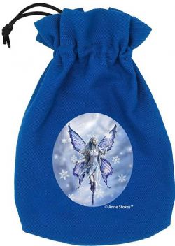 Q-WORKSHOP -  ANNE STOKES COLLECTION, DICE POUCH, BLUE SNOWFAIRY -  ANNE STOKES COLLECTION