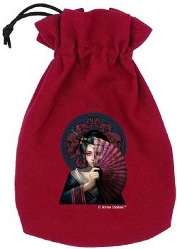 Q-WORKSHOP -  ANNE STOKES COLLECTION, DICE POUCH, RED GEISHA -  ANNE STOKES COLLECTION