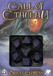 Q-WORKSHOP -  CALL OF CTHULHU, RPG DICE SET, HORROR ON THE ORIENT EXPRESS -  CALL OF CTHULHU