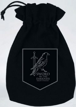 Q-WORKSHOP -  GAME OF THRONES, DICE POUCH, NIGHTS WATCH DICE POUCH -  GAME OF THRONES