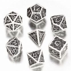 Q-WORKSHOP -  RPG DICE SET, CELTIC BLACK AND WHITE -  CELTIC