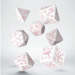 Q-WORKSHOP -  RPG DICE SET, JAPANESE CHERRY BLOSSOMS PETALS -  JAPANESE