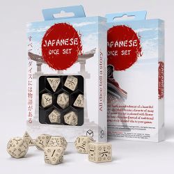 Q-WORKSHOP -  RPG DICE SET, JAPANESE LAST WORDS STONE -  JAPANESE