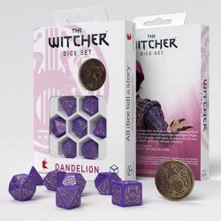 Q-WORKSHOP -  THE WITCHER, RPG DICE SET, DANDELION VISCOUNT DE LETTENHOVE -  THE WITCHER