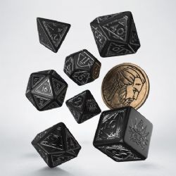 Q-WORKSHOP -  THE WITCHER, RPG DICE SET, GERALT, SILVER SWORD -  THE WITCHER