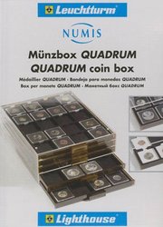 QUADRUM -  BOX FOR 20 COINS OF 50MM X 50MM AND QUADRUM CAPSULES (2