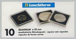 QUADRUM -  SQUARE CAPSULES FOR 38 MM COINS (PACK OF 10)