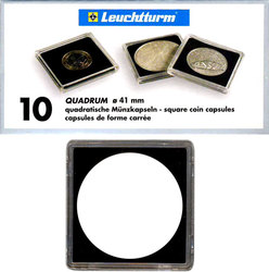 QUADRUM -  SQUARE CAPSULES FOR 41 MM COINS (PACK OF 10)