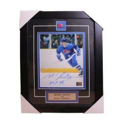 QUEBEC NORDIQUES -  MICHEL GOULET AUTOGRAPHED FRAME PHOTO (8