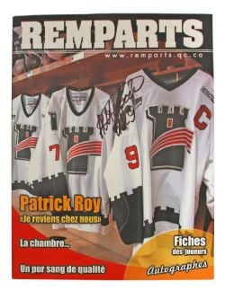QUEBEC REMPARTS -  SEASON 2003-2004 VOL7 NO1 SIGNED BY PATRICK ROY AND MARC-ÉDOUARD VLASIC