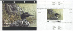 QUEBEC WILDLIFE HABITAT CONSERVATION -  1990 COMMON LOONS (SIGNED) 03