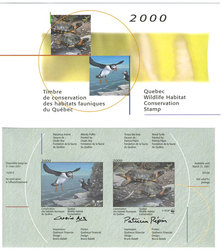 QUEBEC WILDLIFE HABITAT CONSERVATION -  2000 ATLANTIC PUFFIN AND WOOD TURTLE (SIGNED) 13