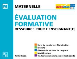 QUICKCHECK -  RESSOURCE D'ÉVALUATION FORMATIVE POUR ENSEIGNANT (FRENCH) -  MATERNELLE