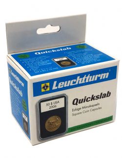 QUICKSLAB -  RECTANGULAR CAPSULES FOR 33 MM COINS (PACK OF 5)