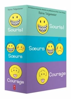 RAINA TELGEMEIER -  COFFRET RAINA : SOURIS!, SOEUR, COURAGE (FRENCH V.)