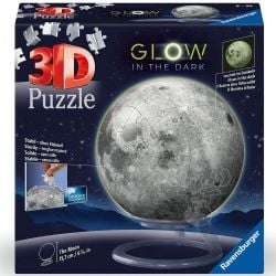 RAVENSBURGER -  3D GLOW IN THE DARK MOON (74 PIECES) -  CASSE-TÊTE 3D