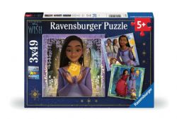 RAVENSBURGER -  ASHA'S WISH (3 X 49 PIECES) -  DISNEY