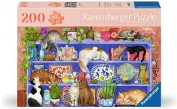 RAVENSBURGER -  CATS ON SHELF (200 PIECES XL) -  FEEL WELL