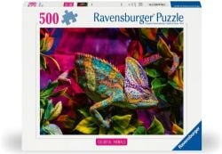 RAVENSBURGER -  CHAMELEON (500 PIECES) -  COLORFUL ANIMALS
