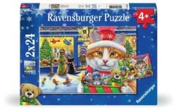 RAVENSBURGER -  CHRISTMAS KITTIES (2X24 PIECES)