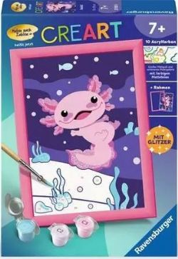 RAVENSBURGER -  PAINT BY NUMBERS - AXOLOTL (5 X 7