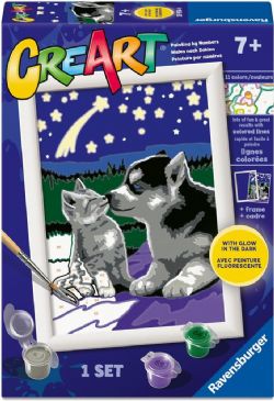 RAVENSBURGER -  PAINT BY NUMBERS - MOONLIGHT FRIENDS (5 X 7