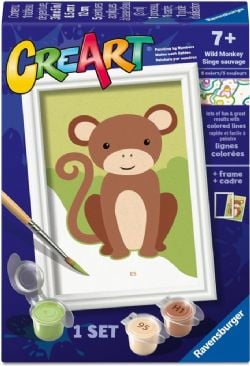 RAVENSBURGER -  PAINT BY NUMBERS - WILD MONKEY (3 X 5
