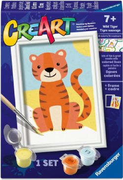 RAVENSBURGER -  PAINT BY NUMBERS - WILD TIGER (3 X 5