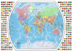 RAVENSBURGER -  POLITICAL WORLD MAP (1000 PIECES)