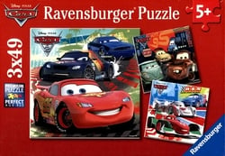 RAVENSBURGER -  RACE AROUND THE WORLD (3X49 PIECES)- 5+ -  DISNEY