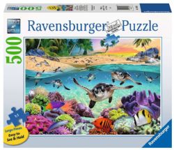 RAVENSBURGER -  RACE OF THE BABY SEA TURTLES (500 PIECES)