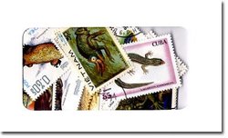 REPTILES -  25 ASSORTED STAMPS - REPTILES